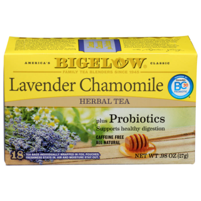 Bigelow - Lavender Chamomile Plus Probiotics Tea, 0.98 Oz  Pack of 6