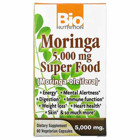 Bio Nutrition - Moringa Super Food 5000mg, 60 Capsules