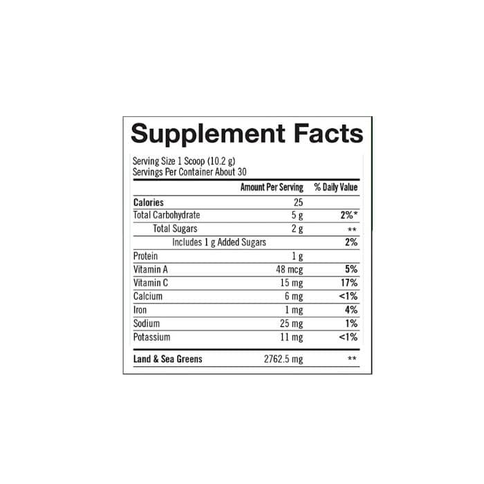 BioSteel - Sports Greens - Acai Lemonade - supplement facts