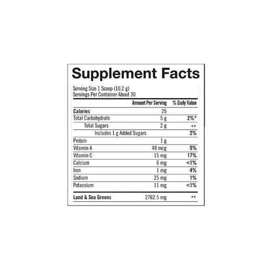 BioSteel - Sports Greens - Acai Lemonade - supplement facts