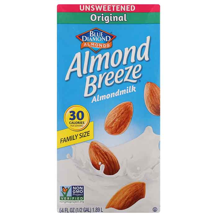 Blue Diamond - Almondmilk Original Unsweetened, 64fo  Pack of 8