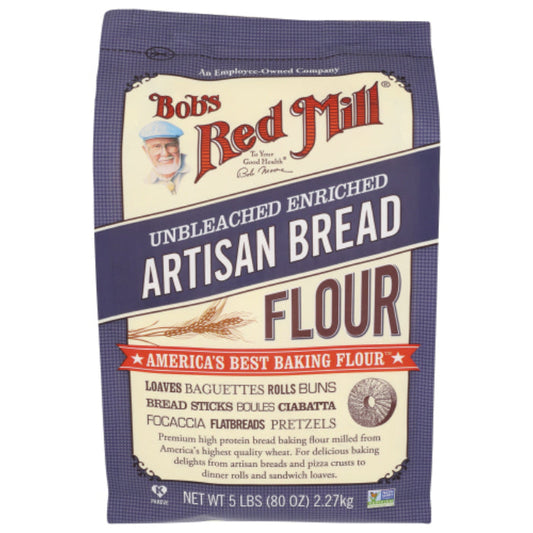 Bob's Red Mill - Artisan Bread Flour, 5lbs  Pack of 4