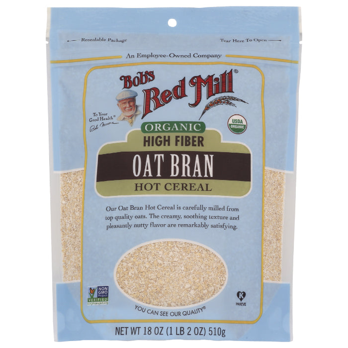 Bob's Red Mill - Organic Oat Bran Cereal, 18 Oz  Pack of 4