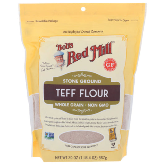 Bob's Red Mill - Stone Ground Teff Flour, 20 Oz  Pack of 4