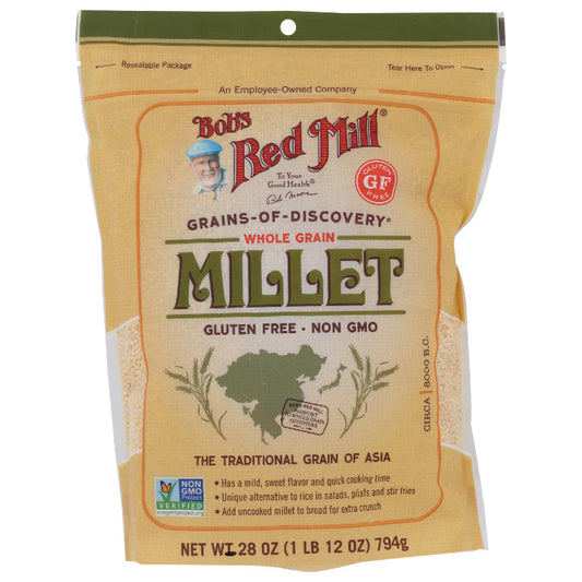 Bob's Red Mill - Whole Grain Millet, 28 Oz  Pack of 4