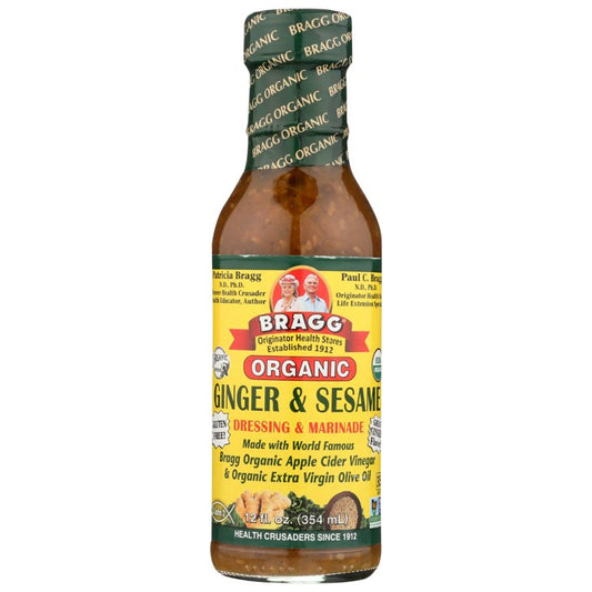 Bragg Ginger & Sesame Salad Dressing 12 Fl Oz
 | Pack of 6 - PlantX US