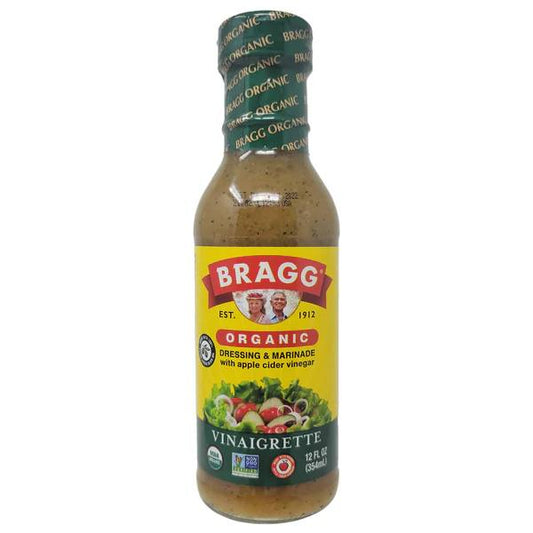 Bragg Organic Vinaigrette Dressing & Marinade 12oz
 | Pack of 6 - PlantX US