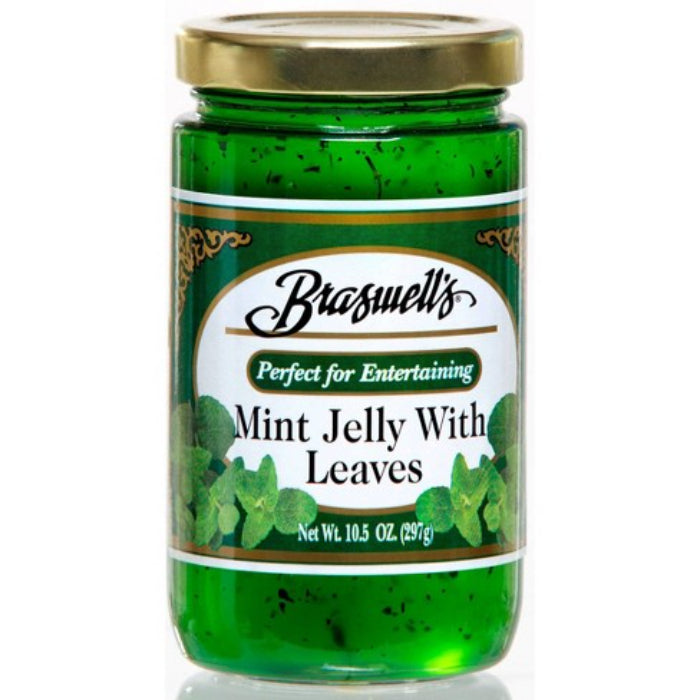 Braswell Jelly Mint W Leaves 10.5 Oz - Pack Of 6