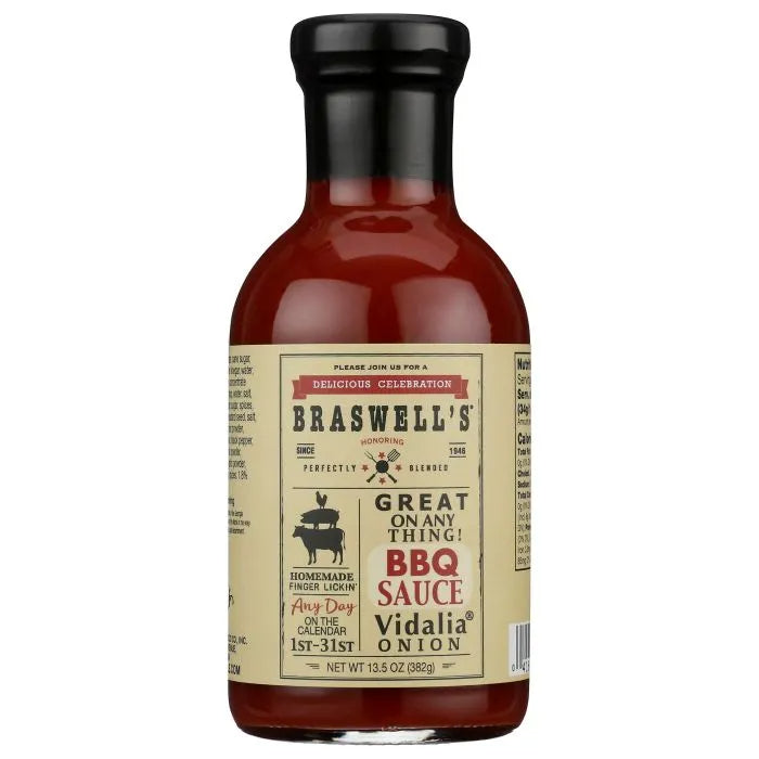 Braswell Sauce Bbq Vidalia Onion 13.5 Oz - Pack Of 6