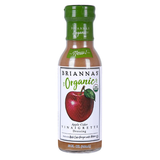 BRIANNAS - Dressing Organic Apple Cider Vinegar 10OZ ( Pack of 6)