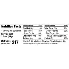 Byte Bars - Vegan Energy Bar - Choco Chip, 1.6oz  - back