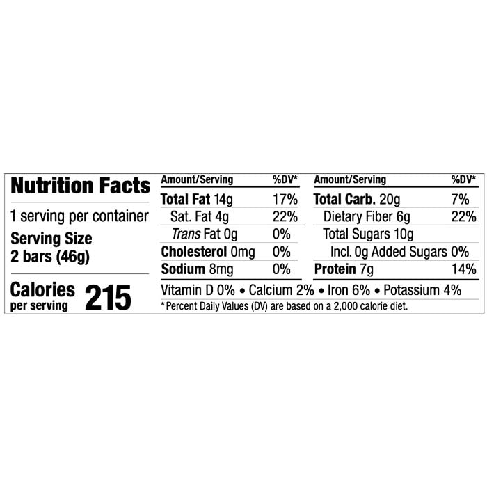 Byte Bars - Vegan Energy Bar - Peanut Butta, 1.6oz  - back