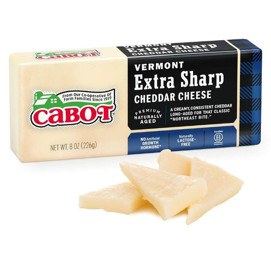 CABOT CHEESE CHDR WHT XSHRP 8 OZ - Pack of 12