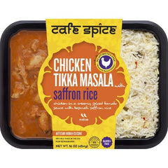 Cafe Spice - Chicken Tikka Masala with Saffron Rice, 16oz - Pack of 6