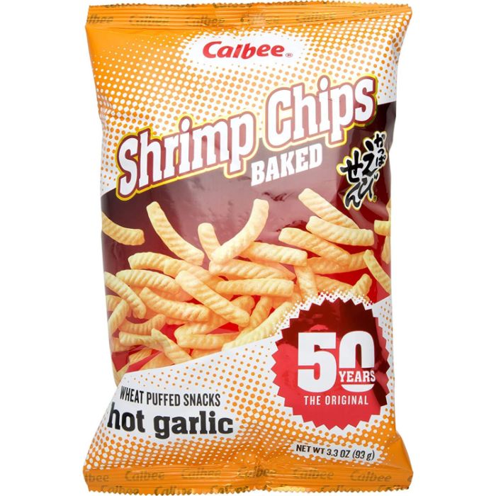 CALBEE CHIP SHRIMP HOT GARLIC 3.3 OZ - Pack of 12