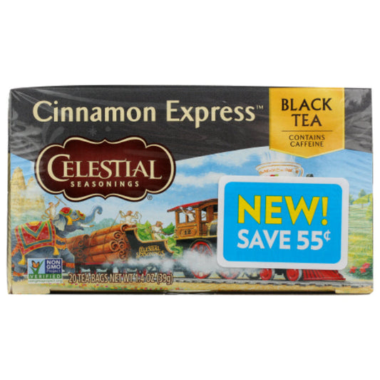 Celestial Seasonings - Tea Black cinnamon Express, 20 BG - Pack of 6