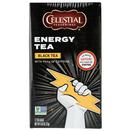 Celestial Seasonings -Tea Energy Black Caffeine, 12 BG - Pack of 6