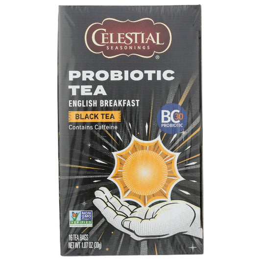 Celestial Seasonings - English Breakfast Probiotic Tea, 16 BG - Pack of 6