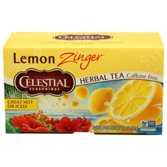 CELESTIAL SEASONINGS TEA HERB LEMON ZINGER 20 BG - Pack of 6