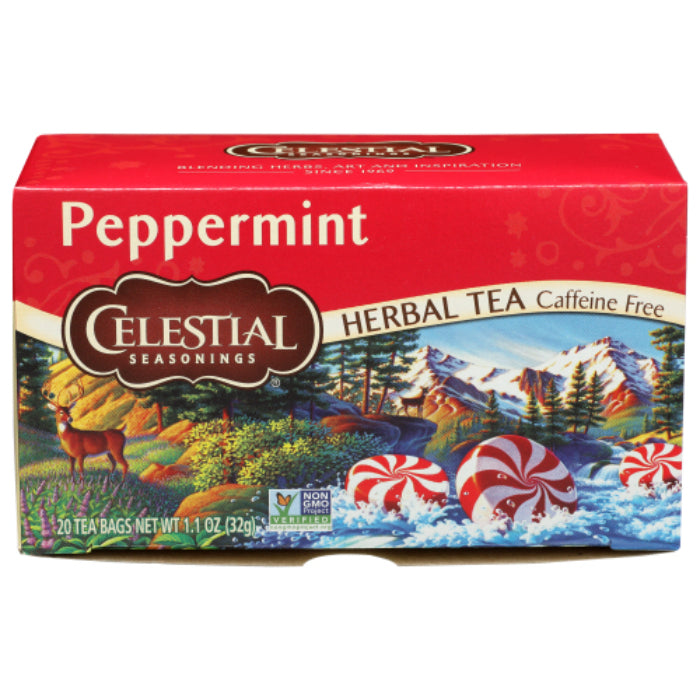 CELESTIAL SEASONINGS TEA HERB PEPPERMINT 20 BG - Pack of 6