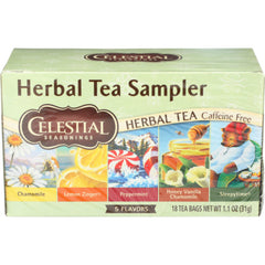 CELESTIAL SEASONINGS TEA HERB SAMPLER 18 BG - Pack of 1