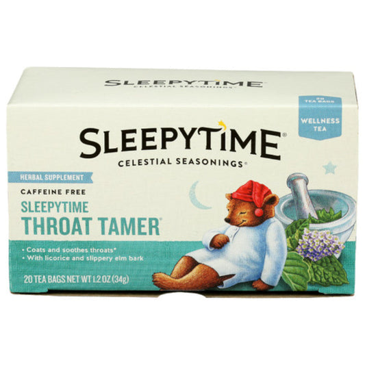 Celestial Seasonings - Herb Sleepytime Throat Tea, 20 BG - Pack of 6