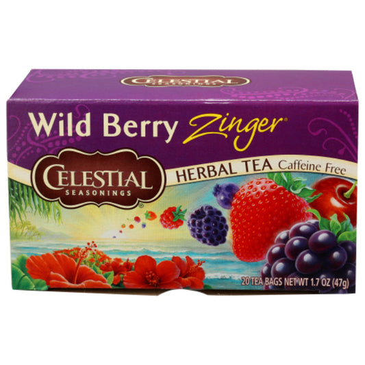 Celestial Seasonings - Herb Wild Berry Zinger Tea, 20 BG - Pack of 6