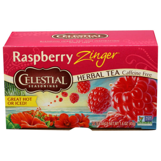 CELESTIAL SEASONINGS TEA HERB ZINGER RSPBRRY 20 BG - Pack of 6