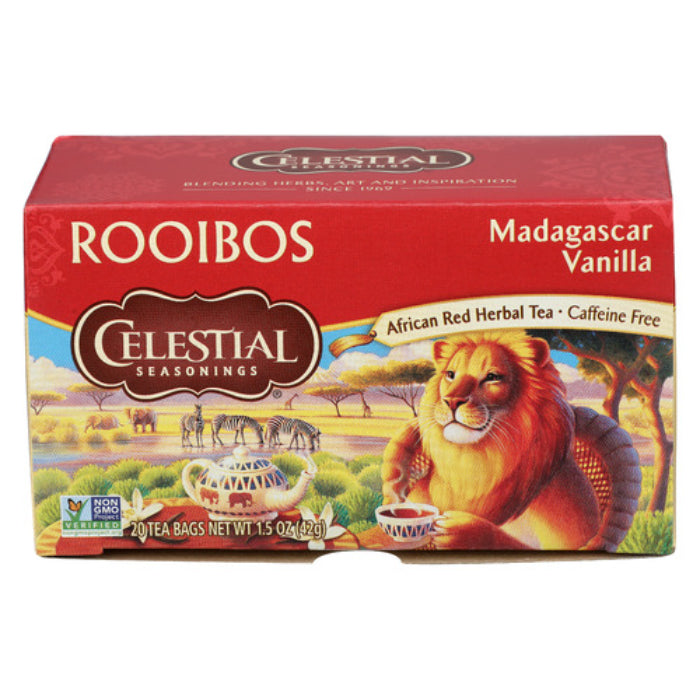 CELESTIAL SEASONINGS TEA RED MADAGASCAR VAN 20 BG - Pack of 6