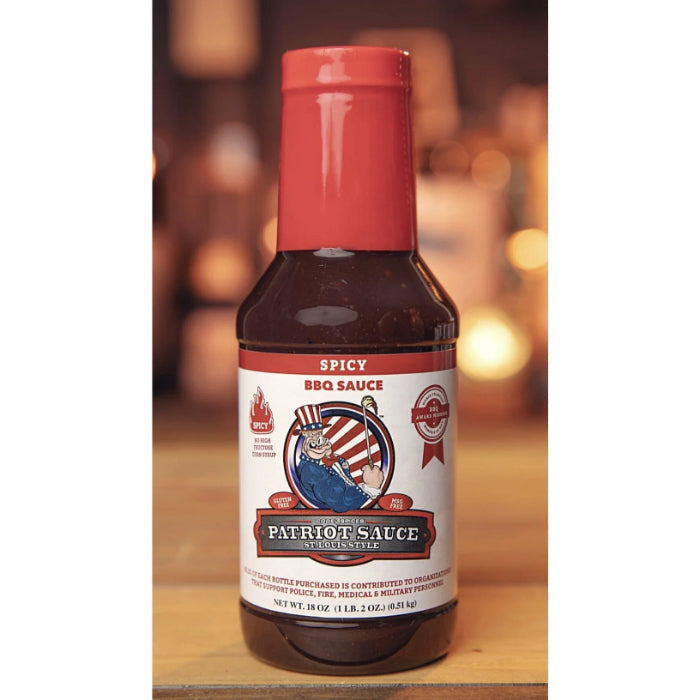 CODE 3 SPICES - SAUCE BBQ PATRIOT SPICY 18 OZ - Pack of 6