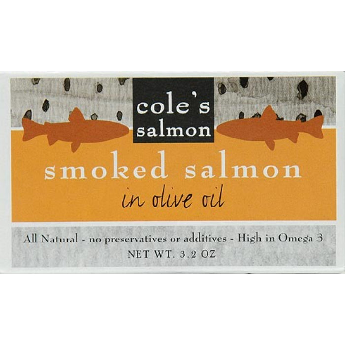 COLES SALMON SMOKED IN OLIVE OIL 3.2 OZ - Pack of 10