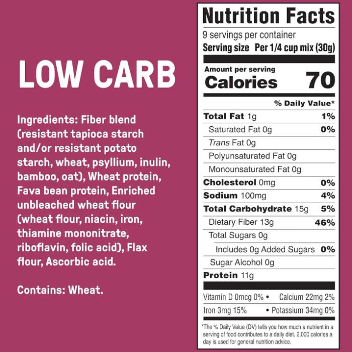 Carbonaut Low Carb Baking Mix All Purpose, 10oz - back