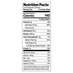 Caulipower - Grain Free Cauliflower Tortillas - Nutrition Facts