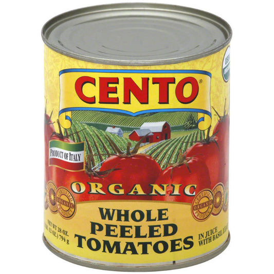 Cento - Organic Whole Peeled Tomatoes, 28 OZ - Pack of 6