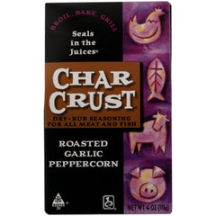 Char Crust - Roasted Garlic Peppercorn Rub 4oz - Pack of 6