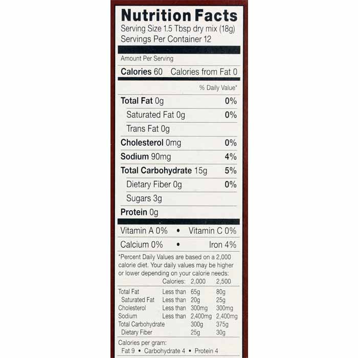 Chebe - Gluten-Free Cinnamon Roll Mix, 7.5oz - back