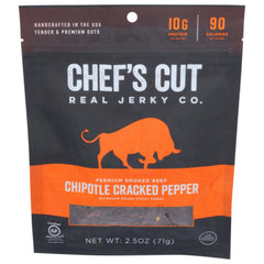 Chef's Cut - Jerky Beef Chipotle Cracked Pepper, 2.5 OZ - Pack of 8