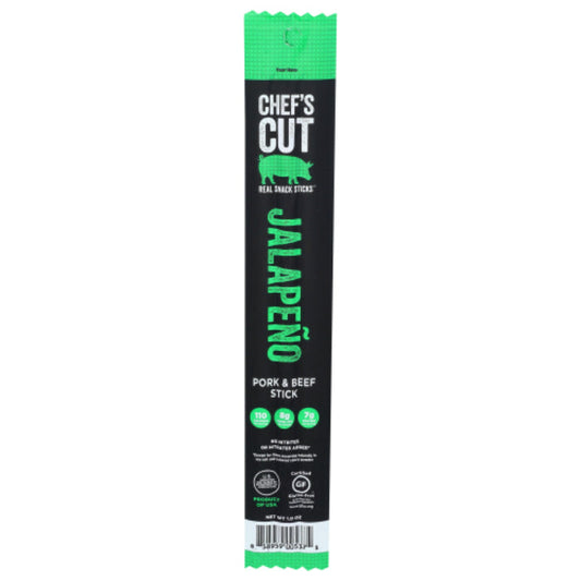 Chef's Cut - Jerky Snack Stick Jalapeno Cheddar, 1 Oz - Pack of 24