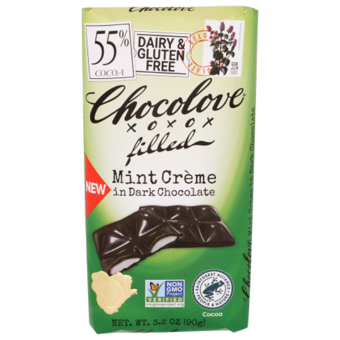 CHOCOLOVE - BAR FLLD MINT CRME DK CHC 3.2 OZ - Pack of 10