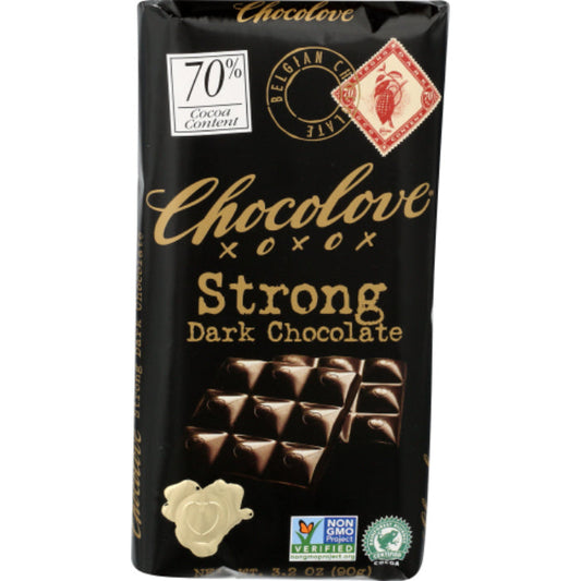 Chocolove - Dark Chocolate Strong Bars, 3.2 OZ - Pack of 12