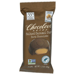 CHOCOLOVE - CHOCOLATE DK SLT CRML CUP 1.2 OZ - Pack of 10