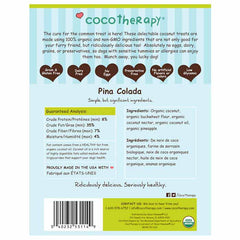 Coco Therapy - Organic Pure Hearts For Dogs - Pina Colada, 5oz - back