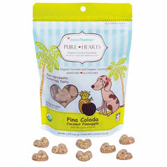 Coco Therapy - Organic Pure Hearts For Dogs - Pina Colada, 5oz