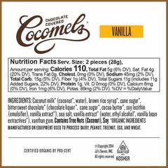 Cocomels - Vanilla Chocolate Covered Chocolate Covered Caramels, 1oz - back