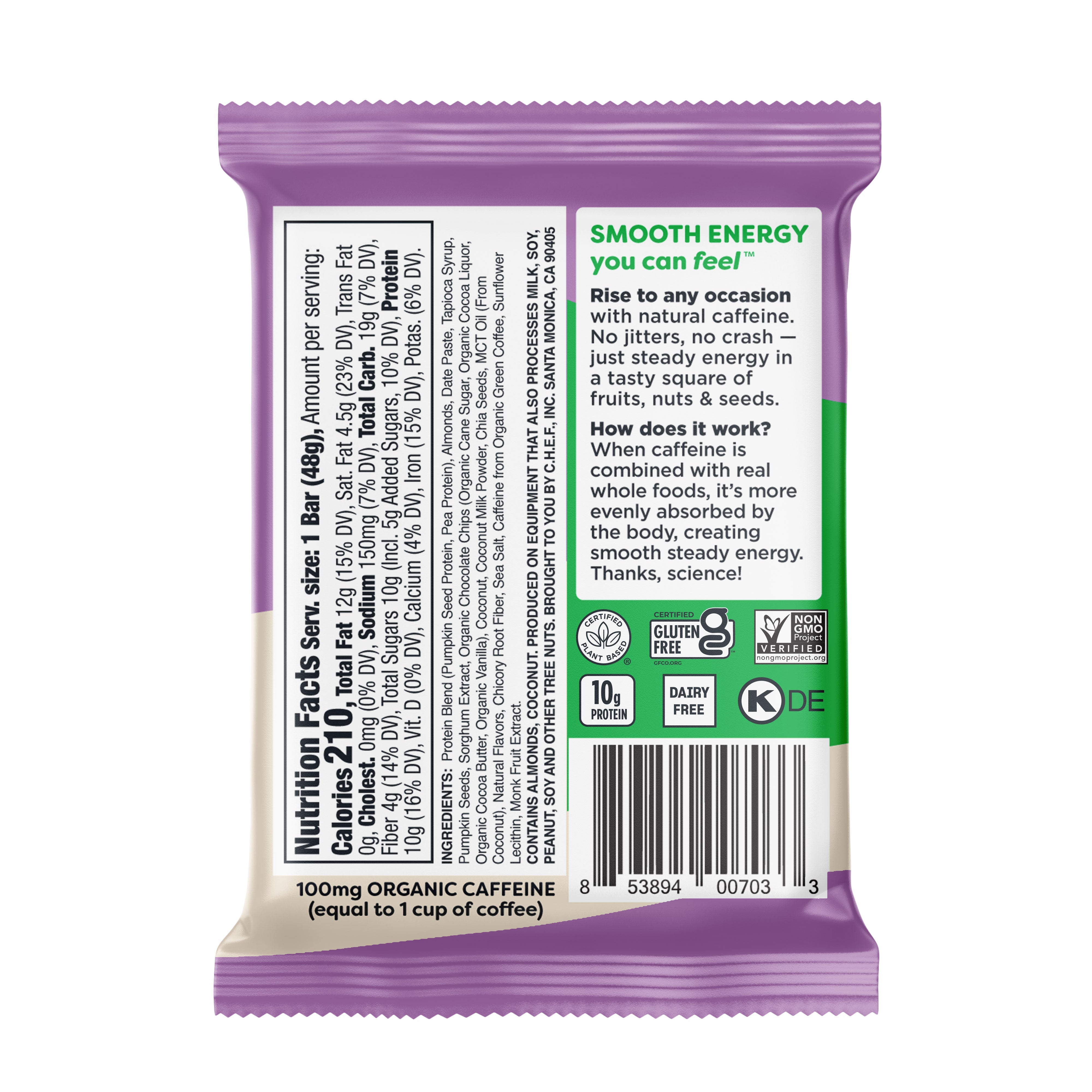 Quantum Energy Squares - Bar - Almond Coconut, 1.69oz - PlantX US