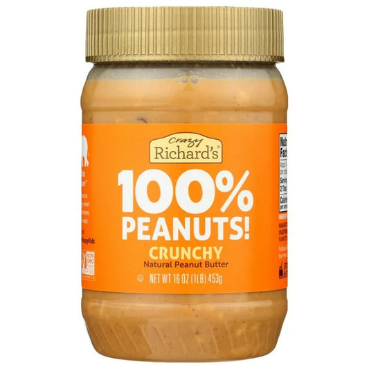 Crazy Richard Peanut Butter Chunky 16 Oz - Pack Of 6