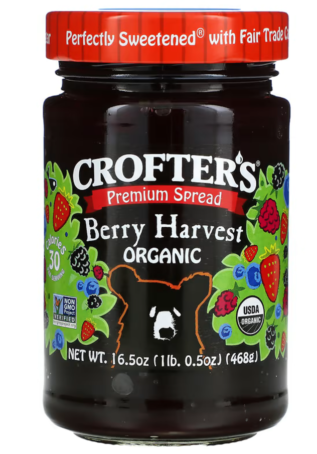 Crofter's - Organic Premium Spread Berry Harvest Organic, 16.5 oz  Pack of 6