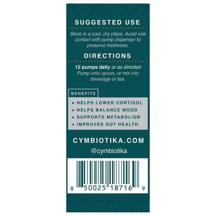 Cymbiotika - Adrenal Super Tonic Stress Relief Formula, 2oz - (back)