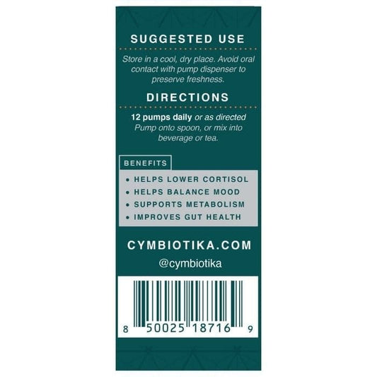 Cymbiotika - Adrenal Super Tonic Stress Relief Formula, 2oz - (back)