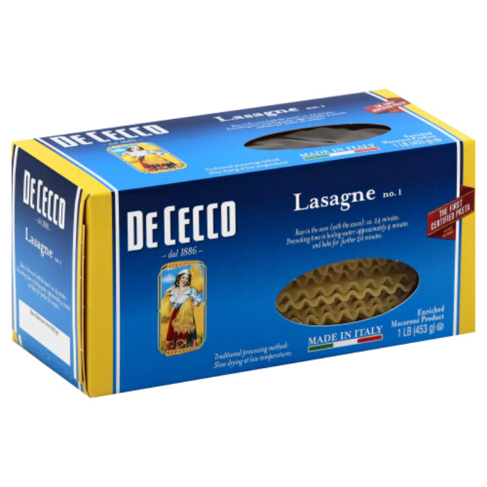 DE CECCO PASTA LASAGNE 16 OZ - Pack of 12